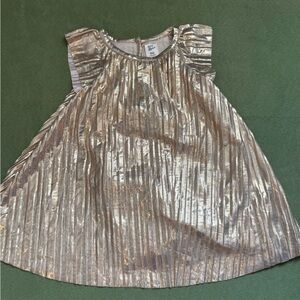 Oshkosh Gold  Metallic Pleated Dress 9mo